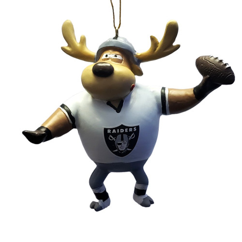 Las Vegas Raiders NFL Reindeer Quarterback Ornament Figure