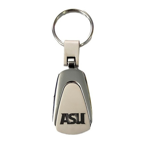 Arizona State Sun Devils NCAA Brushed Metal Teardrop Keychain – Laser Etched Logo