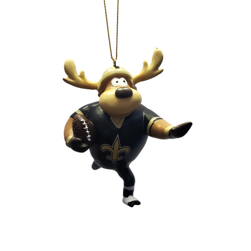 New Orleans Saints NFL Reindeer Running Back Ornament - Jersey And Helmet - Fan Collectible New Orleans Saints NFL Reindeer Running Back Ornament - Jersey And Helmet - Fan Collectible