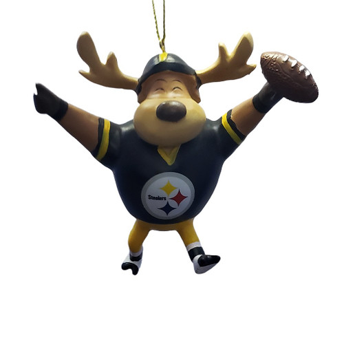 Pittsburgh Steelers NFL Reindeer Wide Receiver Ornament - Jersey And Helmet - Fan Collectible Pittsburgh Steelers NFL Reindeer Wide Receiver Ornament - Jersey And Helmet - Fan Collectible