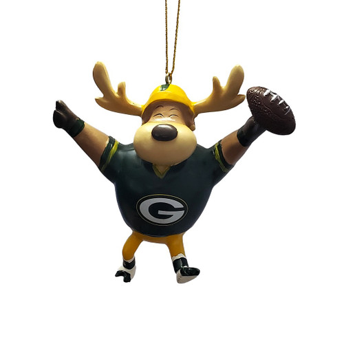 Green Bay Packers NFL Reindeer Wide Receiver Ornament