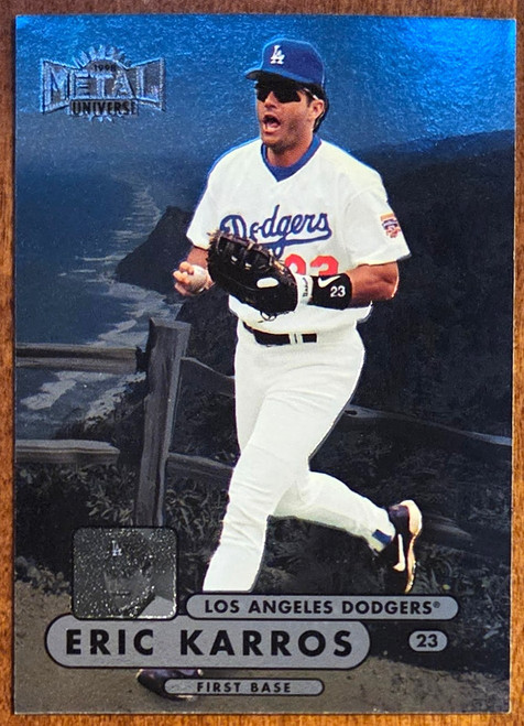 Eric Karros - Los Angeles Dodgers 1998 Metal Universe Fleer SkyBox Card #71 - Front
