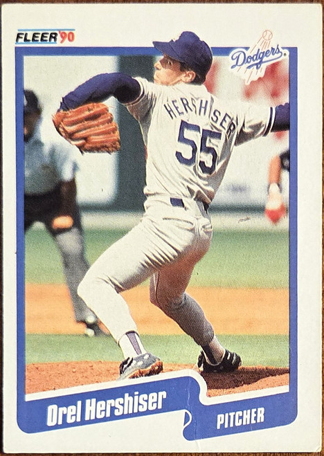 Orel Hershiser - Los Angeles Dodgers - 1990 Fleer Card #399