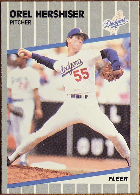 Orel Hershiser - Los Angeles Dodgers - 1989 Fleer Card #62