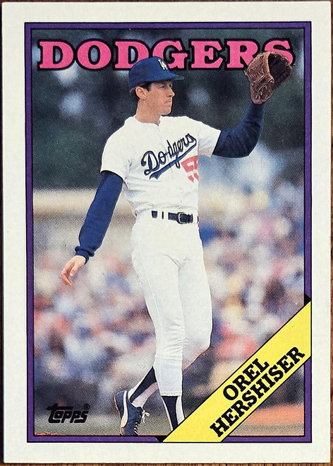 Orel Hershiser - Los Angeles Dodgers - 1988 Topps Card #40