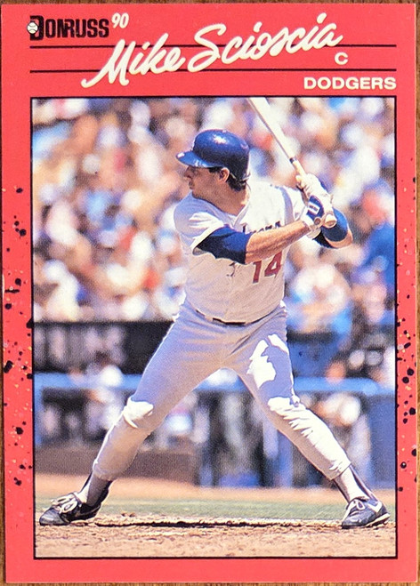 Mike Scioscia - Los Angeles Dodgers - 1990 Donruss Card #316