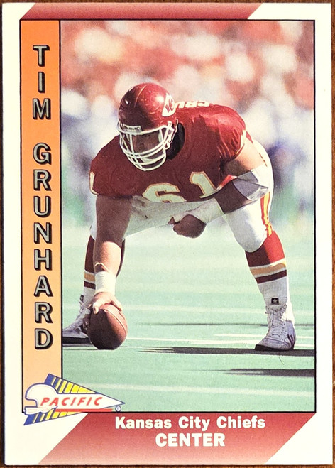 Tim Grunhard - Kansas City Chiefs -1991 Pacific Card #208