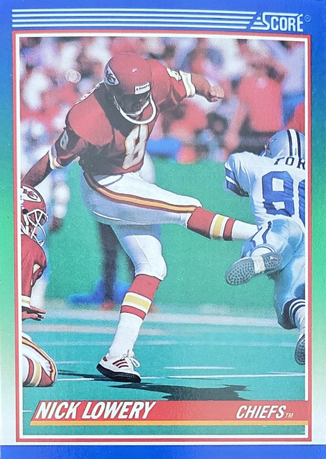 Nick Lowery - Kansas City Chiefs -1990 Score Card #372