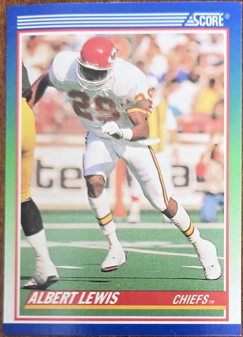 Albert Lewis - Kansas City Chiefs - 1990 Score Card #433