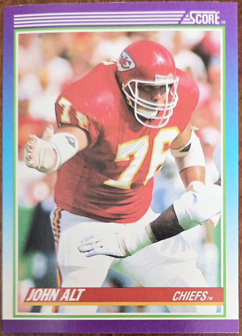 John Alt - Kansas City Chiefs - 1990 Score Card #176
