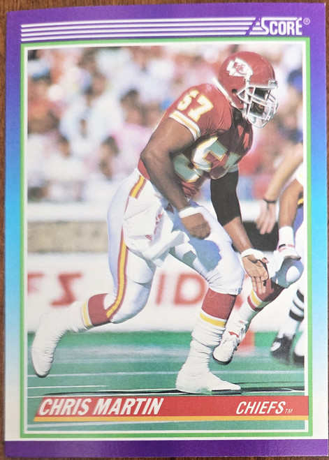 Chris Martin - Kansas City Chiefs - 1990 Score Card #447