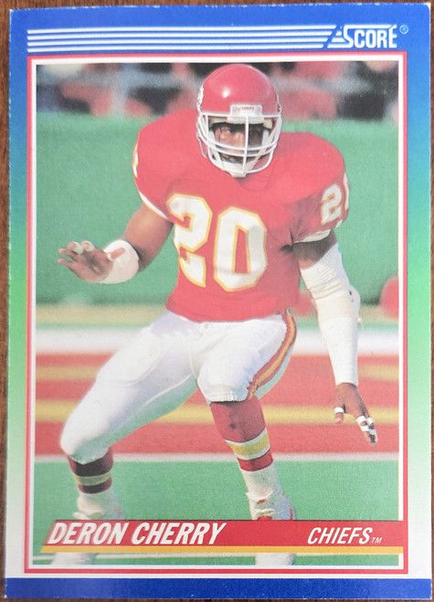 Deron Cherry - Kansas City Chiefs - 1990 Score Card #440