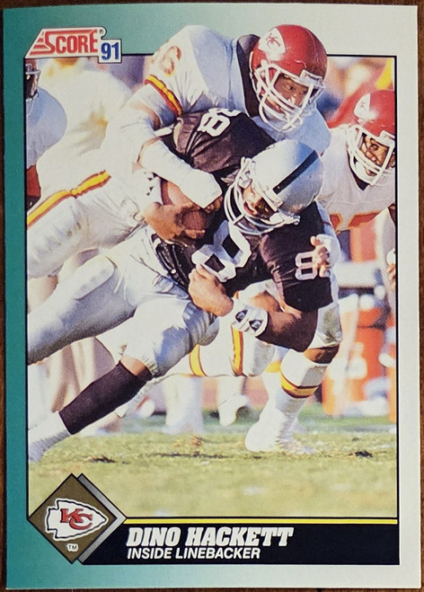 Dino Hackett - Kansas City Chiefs - 1991 Score Card #265