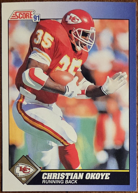 Christian Okoye - Kansas City Chiefs - 1991 Score Card #70