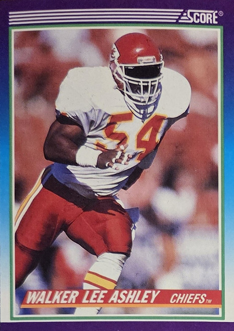 Walker Ashley - Kansas City Chiefs - 1990 Score Card #511