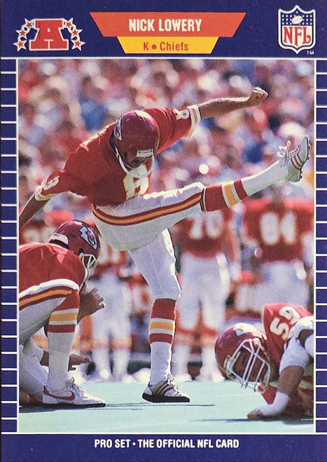 Nick Lowery - Kansas City Chiefs - 1989 Pro Set Card #174
