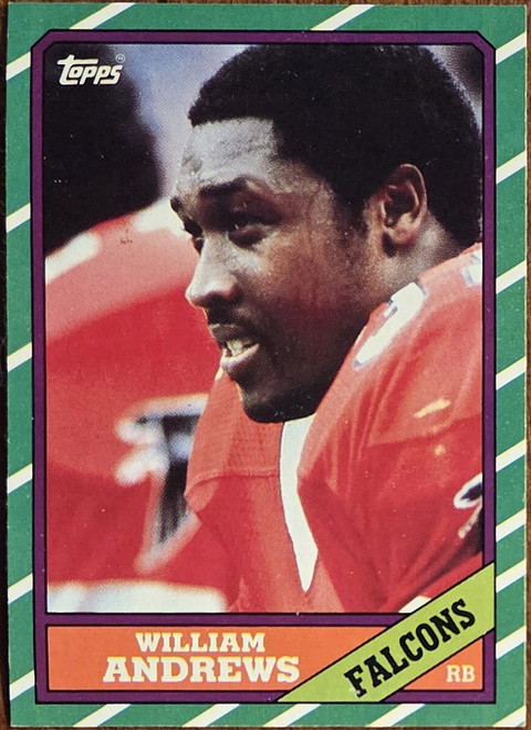 William Andrews - Atlanta Falcons- 1986 Topps Card #363