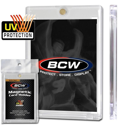 Magnetic Card Holder – 35 Point One‑Touch UV‑Protected Display Case