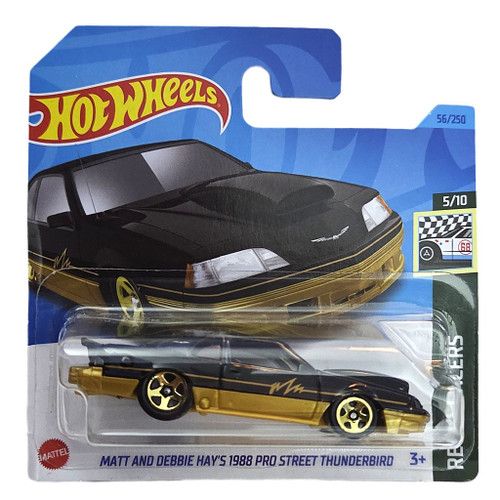 Matt And Debbie Hay's 1988 Pro Street Thunderbird (Black & Gold) - Hot Wheels Toy Vehicles