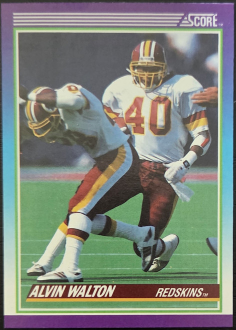 Alvin Walton - Washington Redskins - 1990 Score Card #154