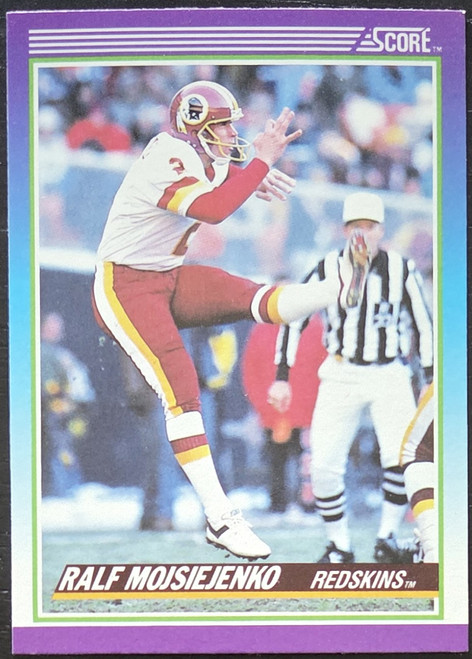 Ralf Mojsiejenko - Washington Redskins - 1990 Score Card #208