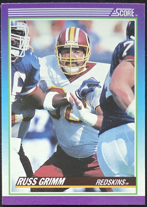 Russ Grimm - Washington Redskins - 1990 Score Card #205