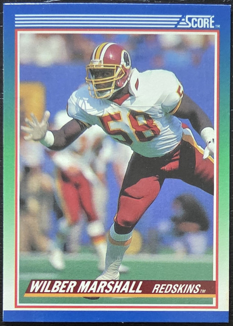 Wilber Marshall - Washington Redskins - 1990 Score NFL Football Card #71