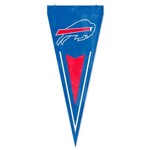 Buffalo Bills NFL 34" Vertical Pennant Logo Flag - Embroidered Nylon Buffalo Bills NFL 34" Vertical Pennant Logo Flag - Embroidered Nylon