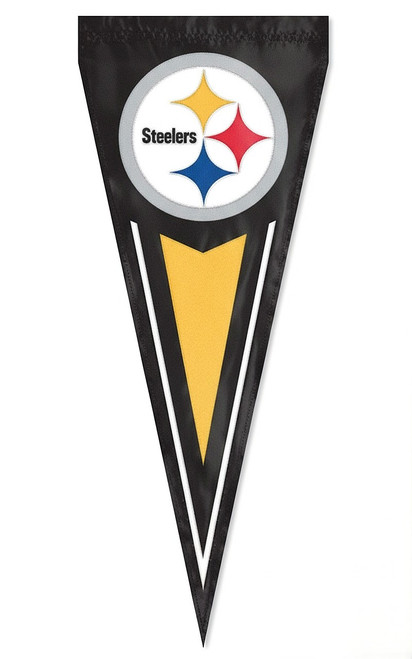 Pittsburgh Steelers NFL 34" Vertical Pennant Flag – Embroidered Nylon Indoor/Outdoor