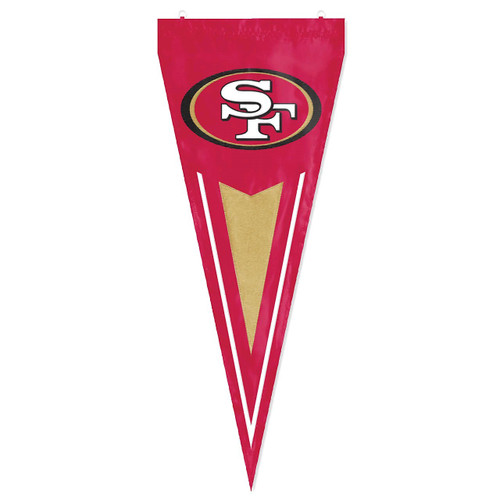 San Francisco 49ers NFL 34" Vertical Pennant Flag – Embroidered Nylon Indoor/Outdoor