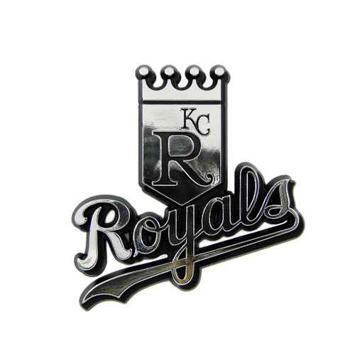 Kansas City Royals MLB Silver & Black Chrome Emblem
