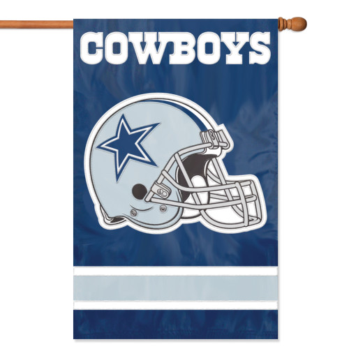 Dallas Cowboys NFL 2 Sided Helmet Logo Vertical Banner Flag