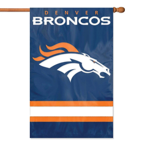Denver Broncos 2 Sided Vertical Banner Flag Denver Broncos 2 Sided Vertical Banner Flag