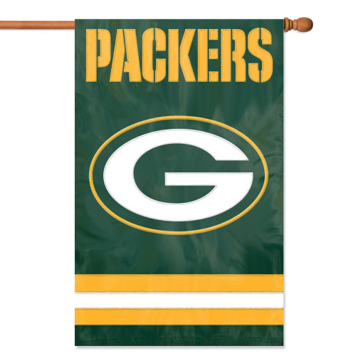 Green Bay Packers 2 Sided Vertical Banner Flag