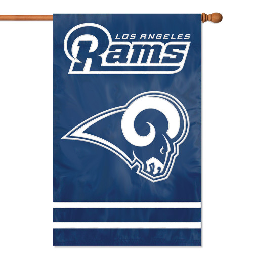 Los Angeles Rams 2 Sided Vertical Banner Flag Los Angeles Rams 2 Sided Vertical Banner Flag