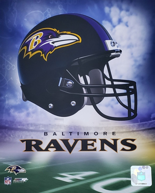 Baltimore Ravens NFL Helmet Logo Photo - 8" x 10"