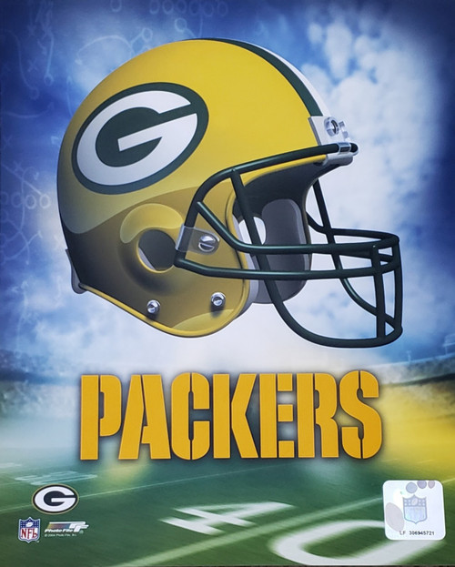 Green Bay Packers NFL Helmet Logo Photo - 8" x 10"