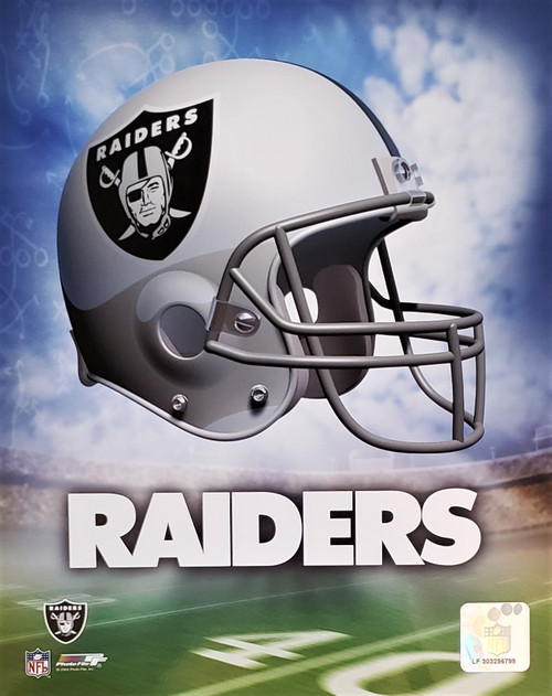 Las Vegas Raiders NFL Helmet Logo Photo - 8" x 10"