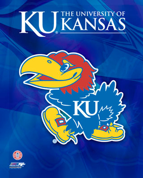 Kansas Jayhawks NCAA Logo Photo - 8" x 10"