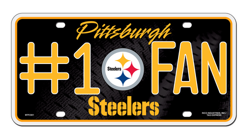Pittsburgh Steelers NFL Metal License Plate Tag