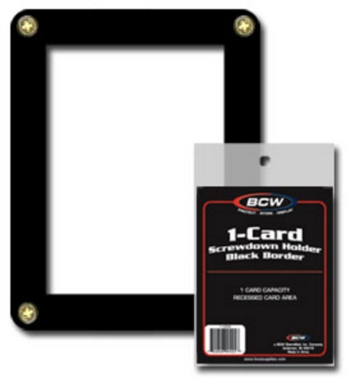  1 Card Screwdown Holder - Black Border