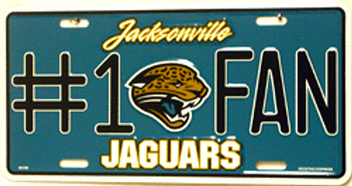 Jacksonville Jaguars NFL Metal License Plate Tag