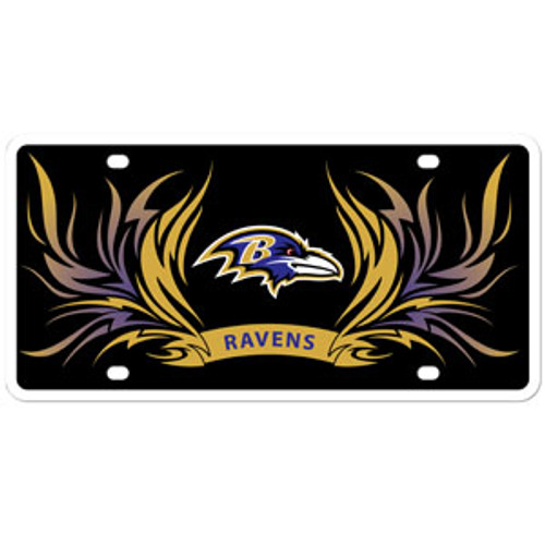 Baltimore Ravens NFL Wild Flame License Plate Tag