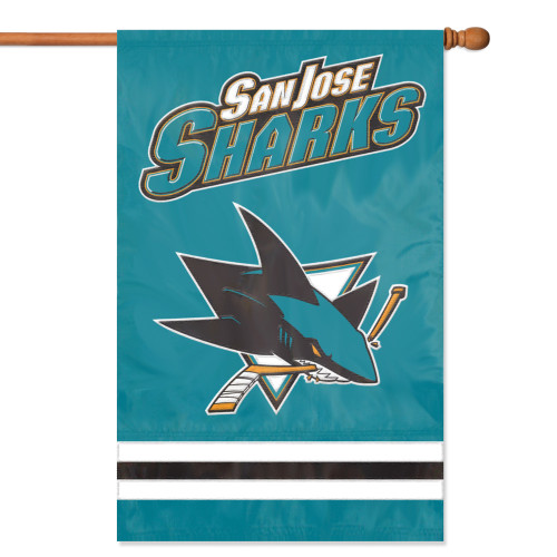 San Jose Sharks 2 Sided Vertical Banner Flag