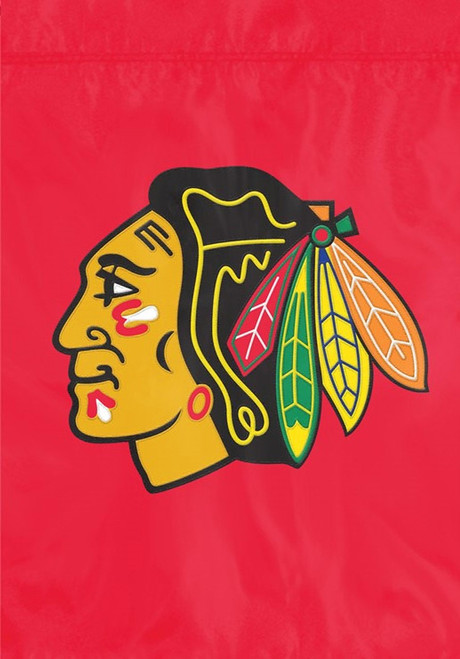 Chicago Blackhawks NHL 15" x 10.5" Red Garden Window Flag -  Embroidered Logo