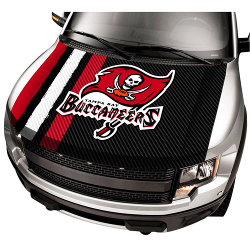 Tampa Bay Buccaneers NFL Automobile Hood Cover – Stretch‑Fit Team Graphic Vehicle Accessory