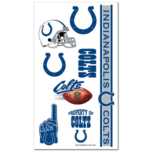 Indianapolis Colts NFL Temporary Tattoos