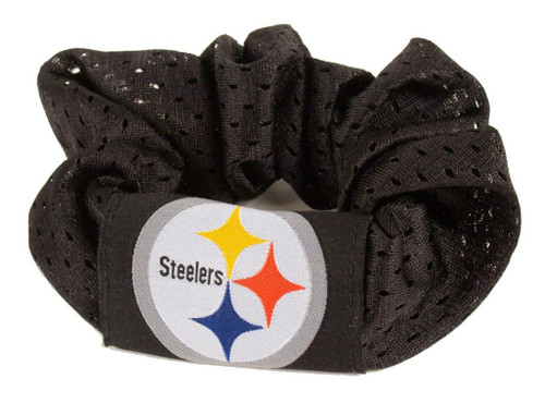 Pittsburgh Steelers NFL Scrunchie Hair Twist Tie - Black