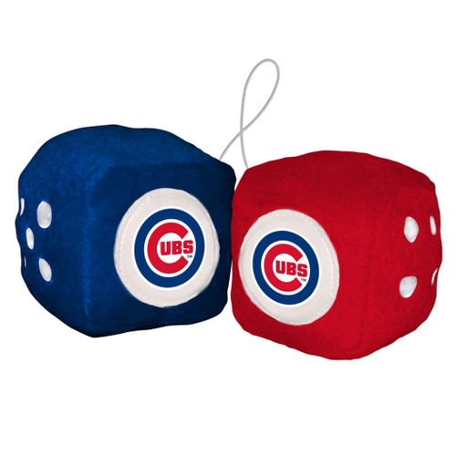 Chicago Cubs MLB Blue & Red Plush Fuzzy Logo Dice
