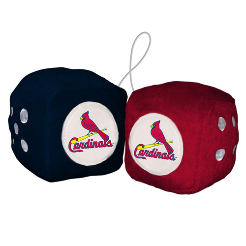 St Louis Cardinals MLB Blue & Red Plush Fuzzy Logo Dice